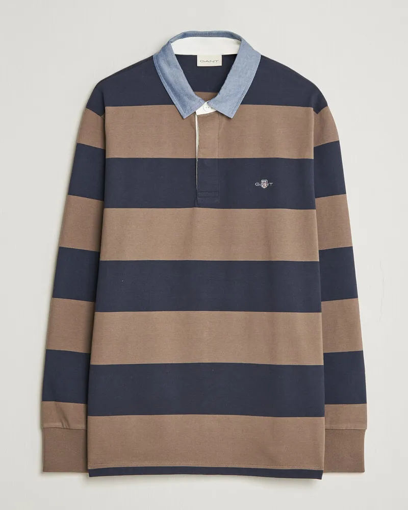 Gant Chambray Barstriped Rugger Faded Taupe Beige