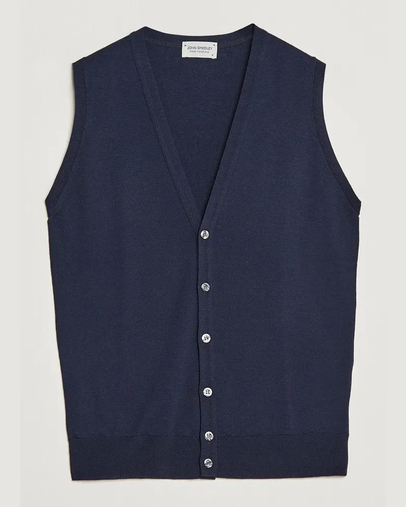 John Smedley Huntswood Slim Fit Waistcoat Midnight Blau