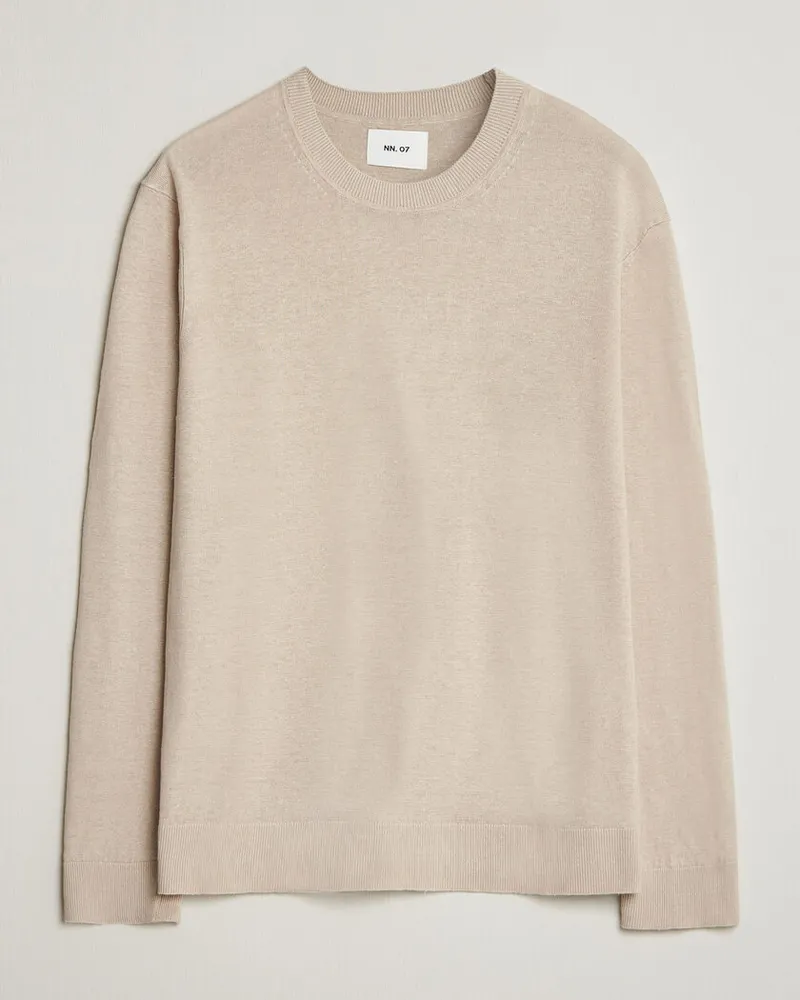 NN 07 Ted Linen Knitted Sweater Oat Beige