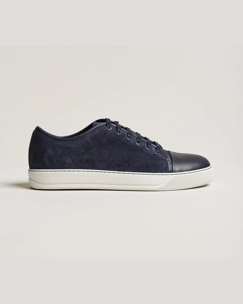 Lanvin DBB1 Nappa Cap Toe Sneaker Navy Blau
