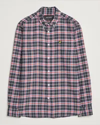 Lyle & Scott Checked Flannel Shirt Blue Smoke Blau