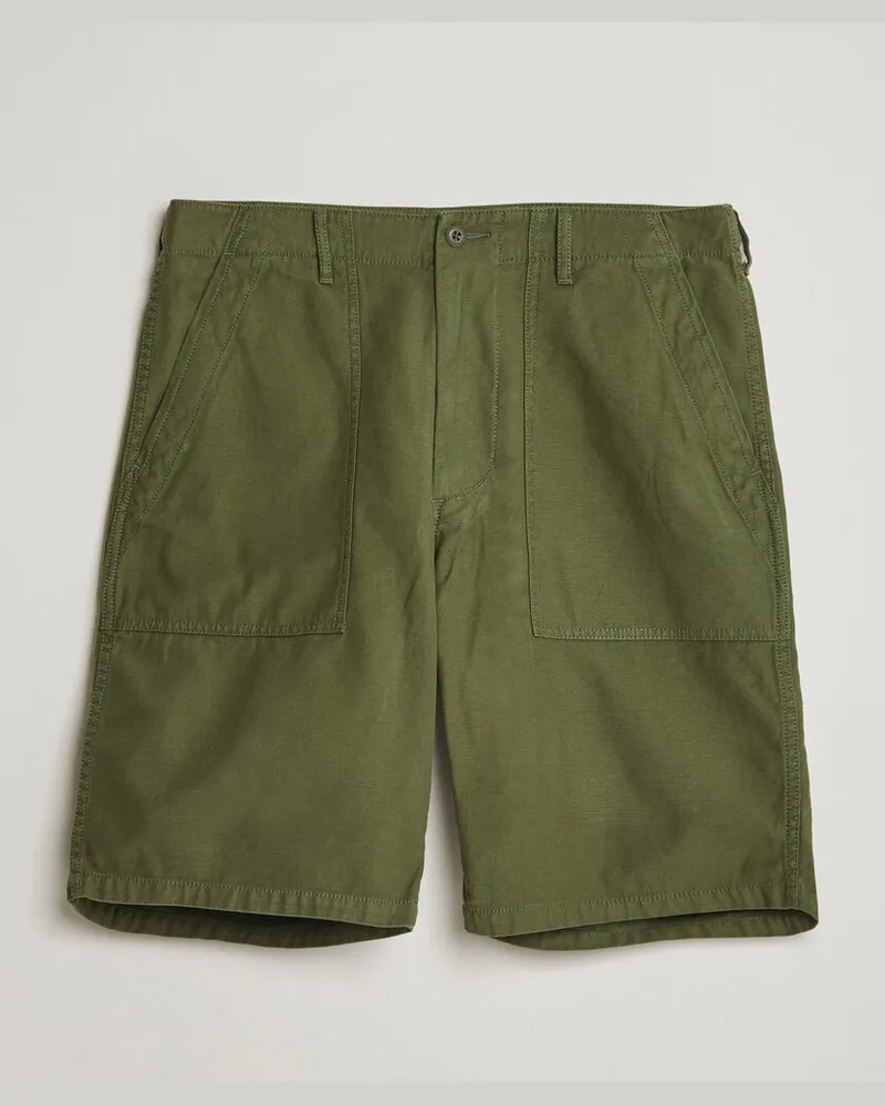 Beams Plus MIL Utility Sateen Shorts Olive Grün