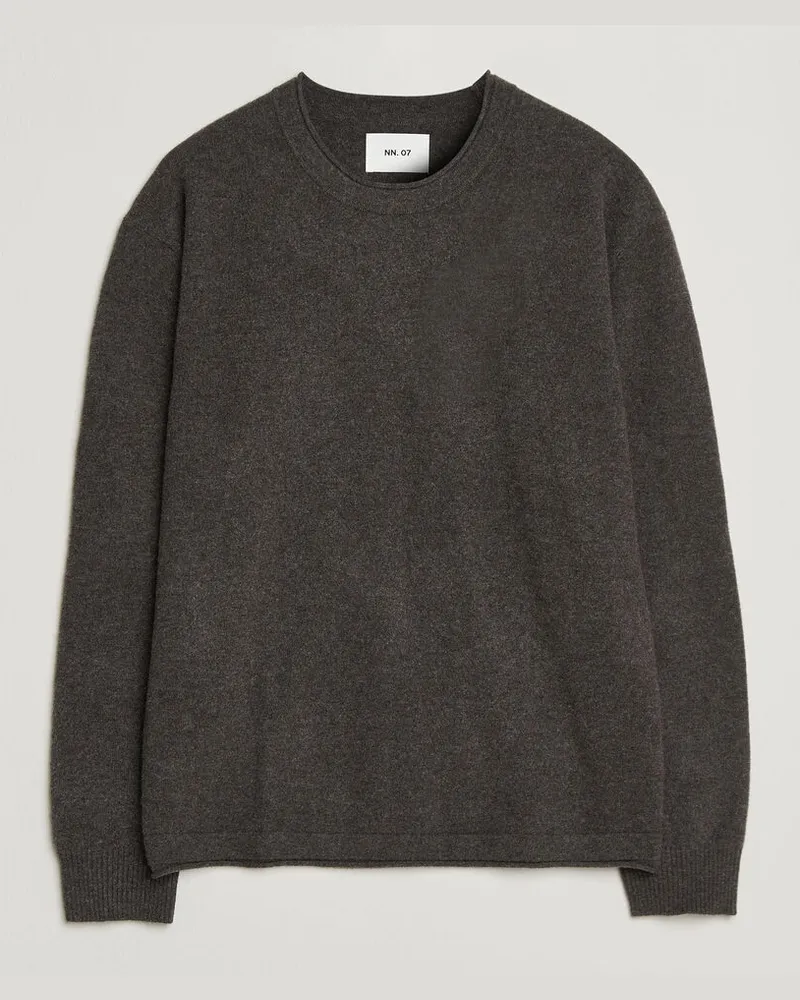 NN 07 Sammy Wool Knitted Sweater Earth Melange Braun