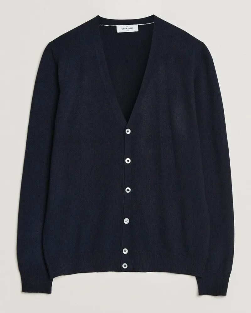 Gran Sasso Wool/Cashmere Cardigan Navy Blau