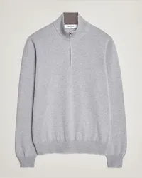 Gran Sasso Woll/Cashmere Half Zip Light Grey Grau