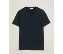Organic Baumwoll V-Neck T-Shirt Navy