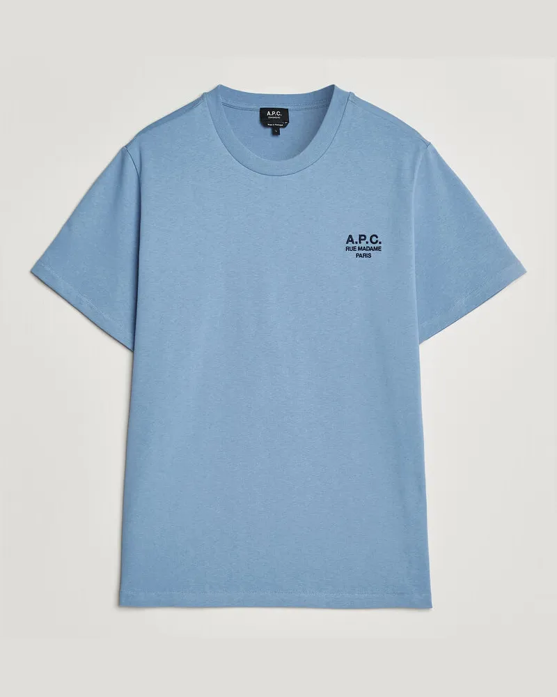 A.P.C. Rue Madame T-Shirt Light Blue Blau