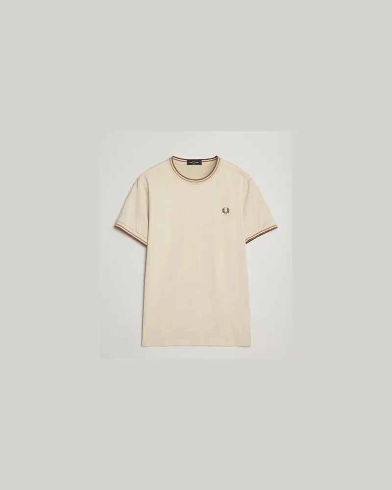 Fred Perry Twin Tipped T-Shirt Oatmeal Beige