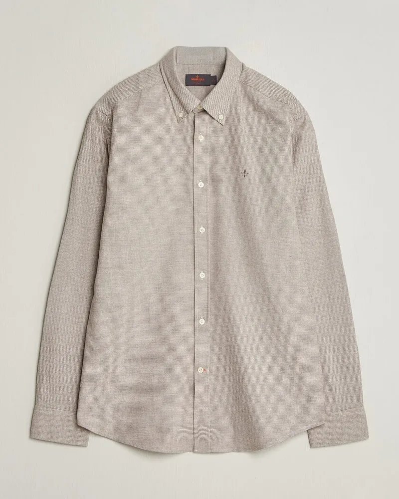 Morris Flannel Check Shirt Khaki Beige