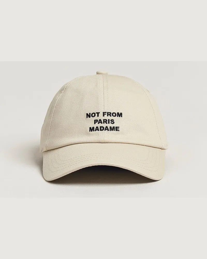 Drôle de Monsieur Slogan Baseball Cap Mastic Beige