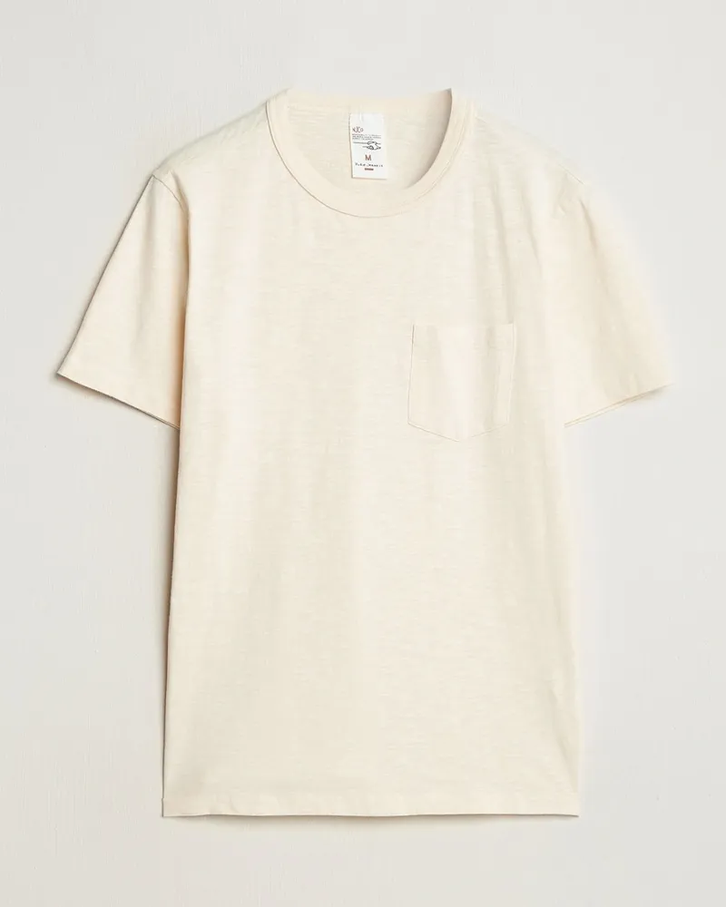Nudie Jeans Roy Heavy Slub T-Shirt Ecru Beige
