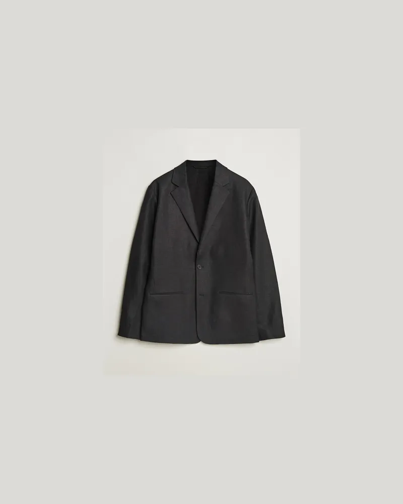 NN 07 Timo Linen Blazer Black Schwarz