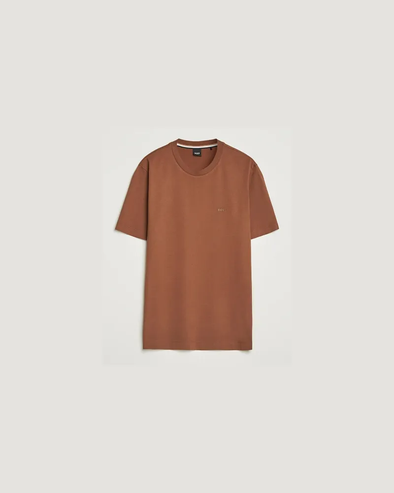 HUGO BOSS Thompson Crew Neck T-Shirt Medium Brown Braun