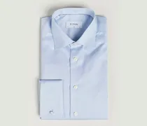 Slim Fit Shirt Double Cuff Blue