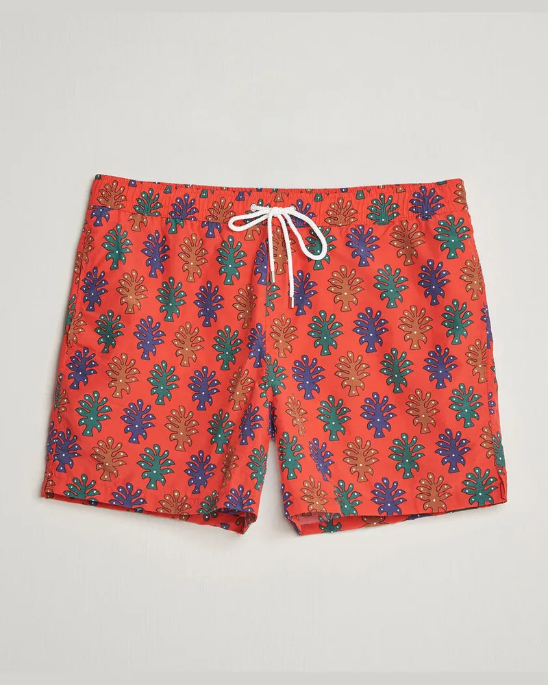 Drake's Drake Trees Drawstring Swimshorts Tomato Rot