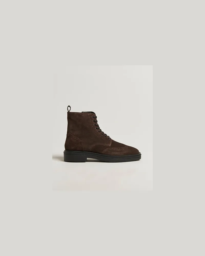Gant Boggar Suede Brouge Boot Espresso Brown Braun