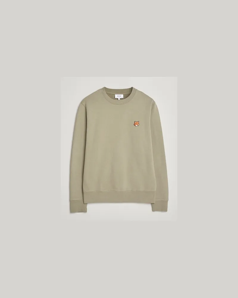 Kitsuné Fox Head Sweatshirt Laurel Green Grün