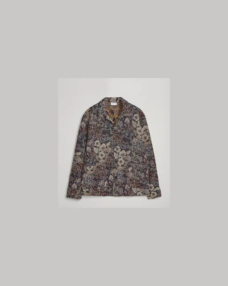 LES DEUX Hugh Jacqurad Overshirt Black Schwarz