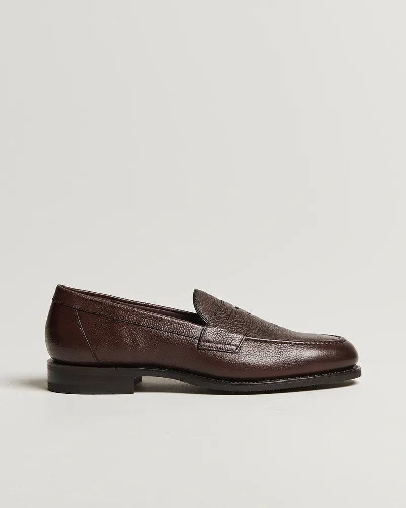 Loake 1880 Imperial Grained Penny Loafer Dark Brown Braun