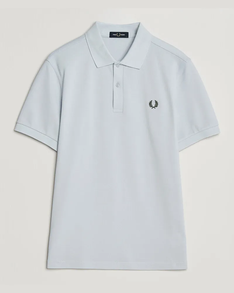 Fred Perry Plain Polo Shirt Dusty Blue Blau