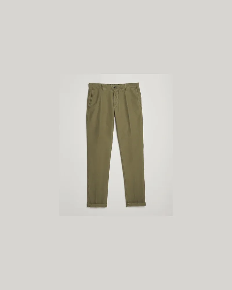 Incotex Slim Fit Garment Dyed Slacks Green Grün