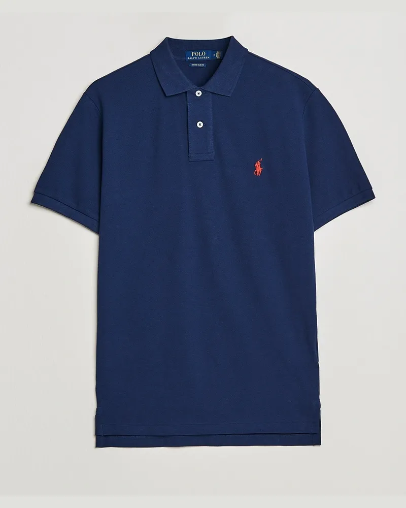 Ralph Lauren Custom Slim Fit Polo Newport Navy Blau