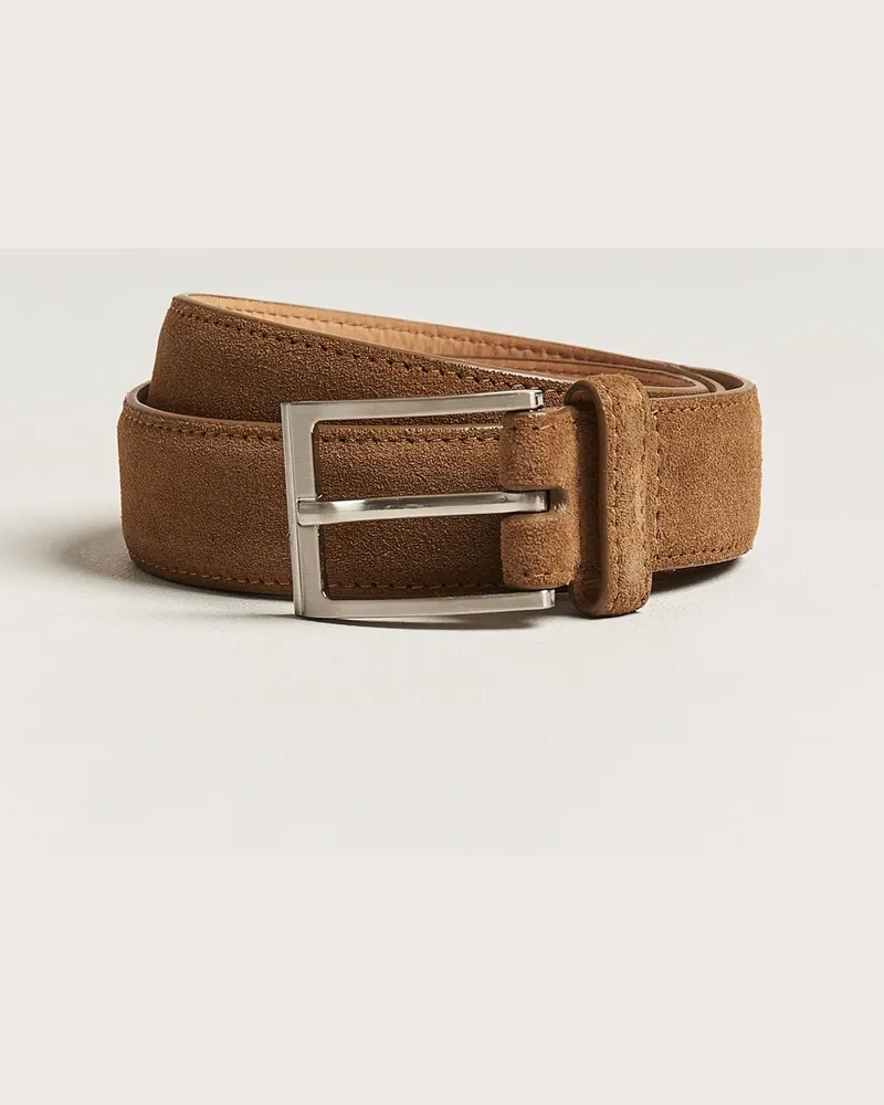 Loake 1880 William Suede Belt Tan Braun