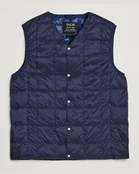 TAION V-Neck Lightweight Down Vest Navy Blau