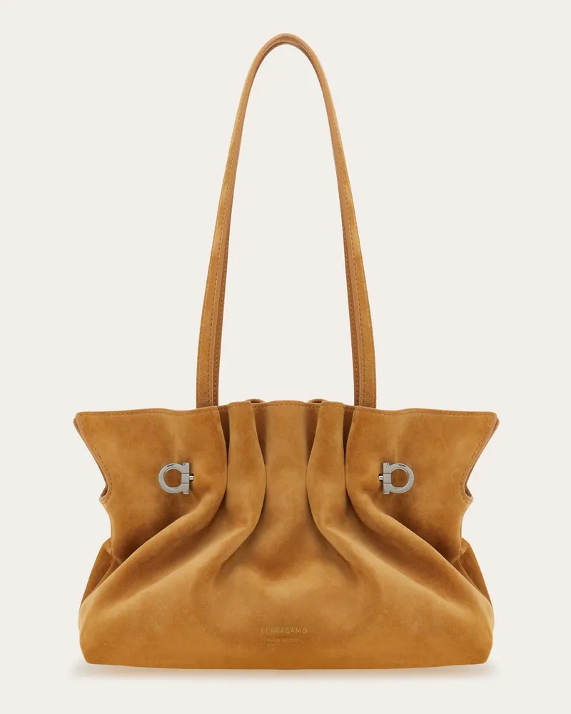 Ferragamo Damen Ferragamo Soft-bag (S) Beige Braun