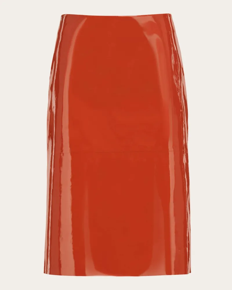 Ferragamo Damen Gerader Rock Orange Orange