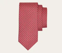 Herren Seidenkrawatte mit Gancini-Print Rosa