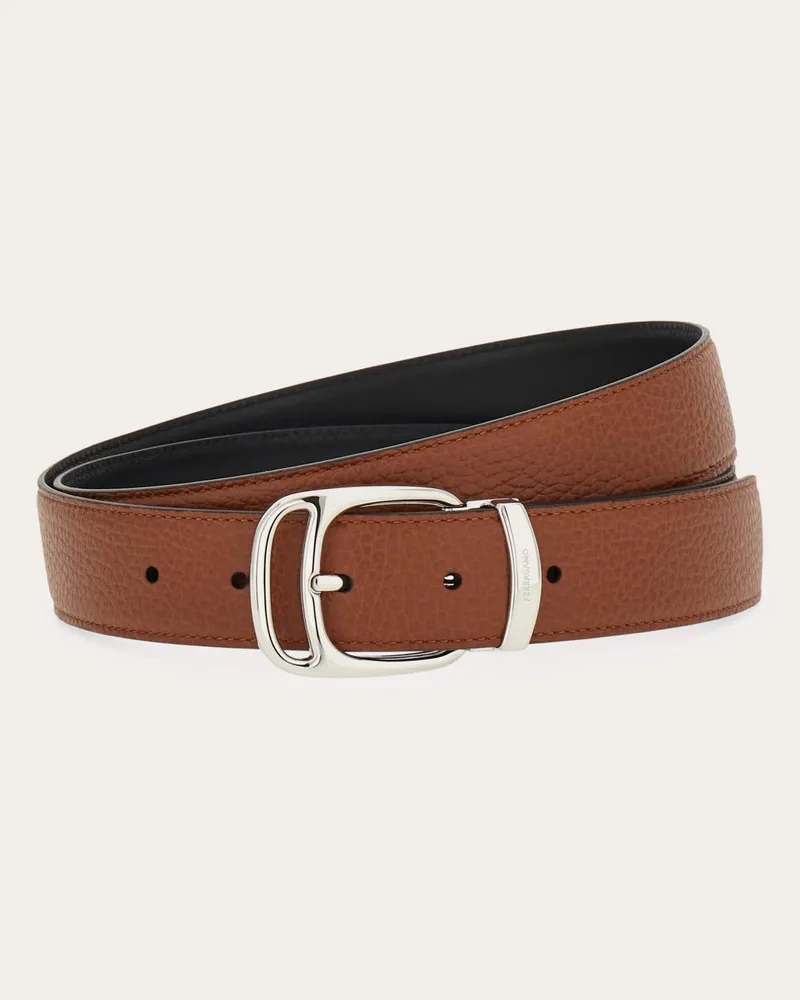 Ferragamo Herren Verstellbarer Wendegürtel Braun Braun
