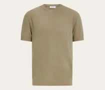 Herren Kurzarmpulli Beige