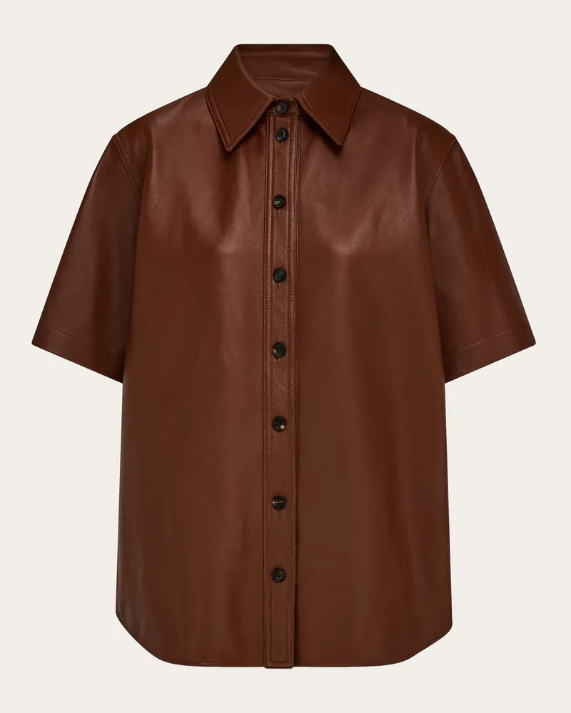 Ferragamo Damen Hemd aus Nappaleder Braun Braun