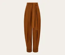 Damen Barrel-Hose Braun