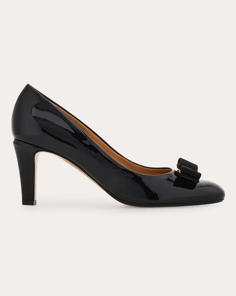 Ferragamo Damen Pumps mit Vara-Schleife Schwarz Größe Schwarz