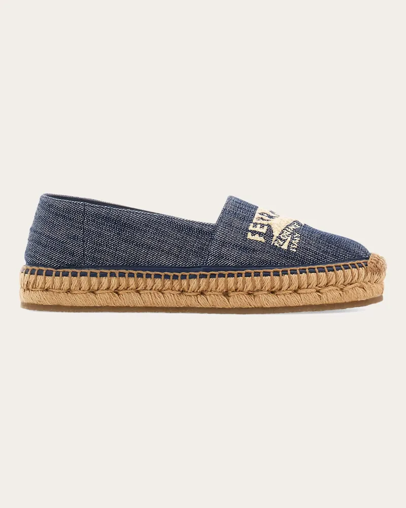 Ferragamo Damen Espadrilles aus Denim Blau Größe Blau