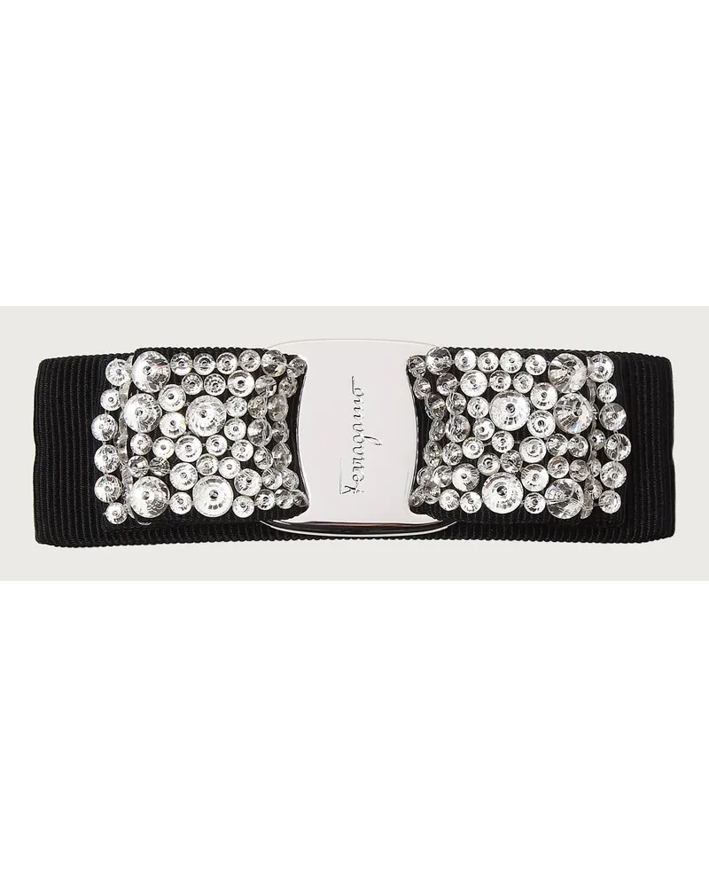 Ferragamo Damen Haarspange mit Vara-Schleife Schwarz Schwarz