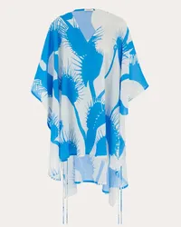 Ferragamo Kaftan mit Venus Print Blau