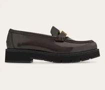 Damen Loafer in Mokassin-Machart mit Gancini-Ornament Braun Größe