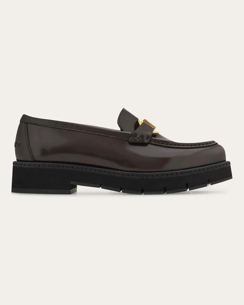 Ferragamo Damen Loafer in Mokassin-Machart mit Gancini-Ornament Braun Größe Braun