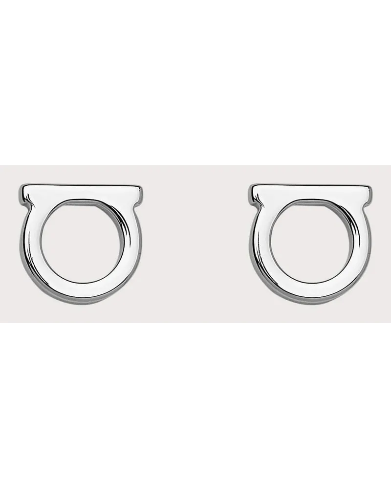 Ferragamo Damen Ohrringe mit Gancini-Detail (S) Silber Silber
