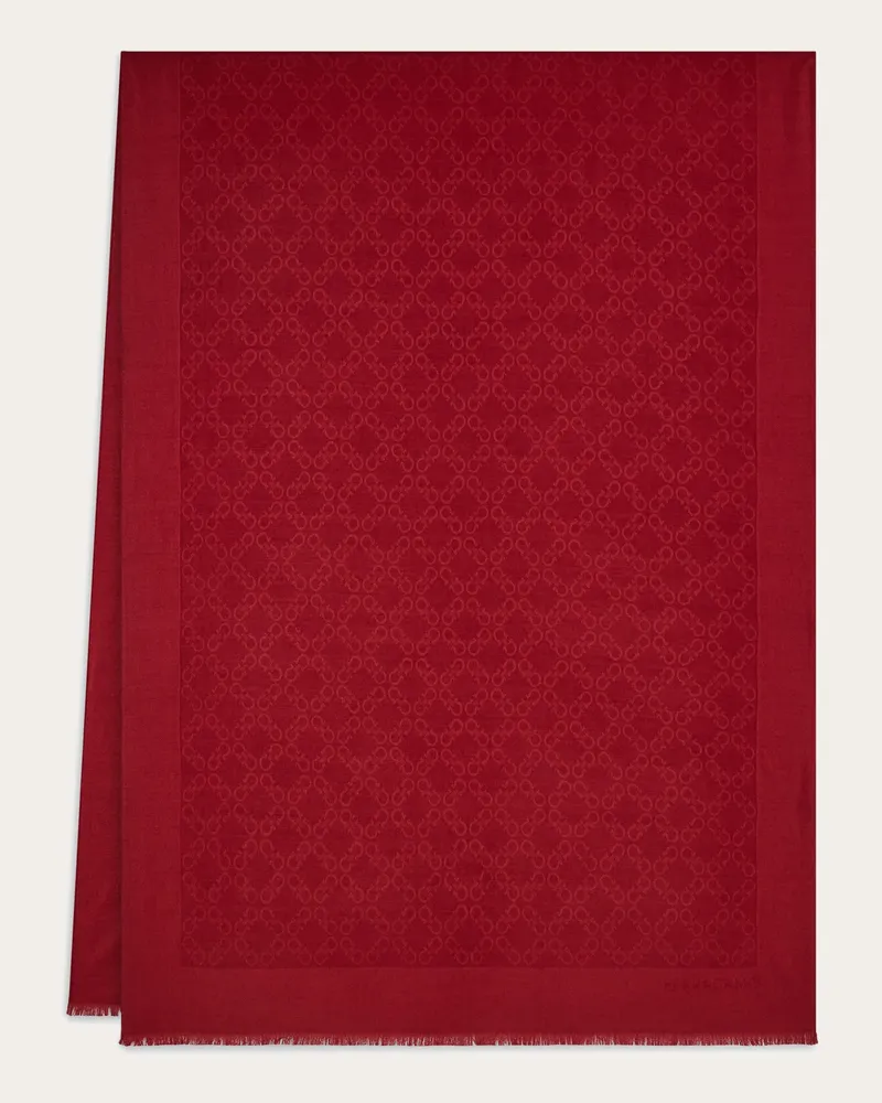 Ferragamo Damen Gancini Schultertuch Rot Rot