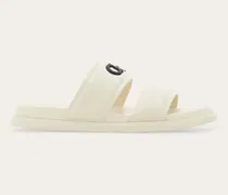 Herren Slide mit Gancini-Ornament Weiß Größe