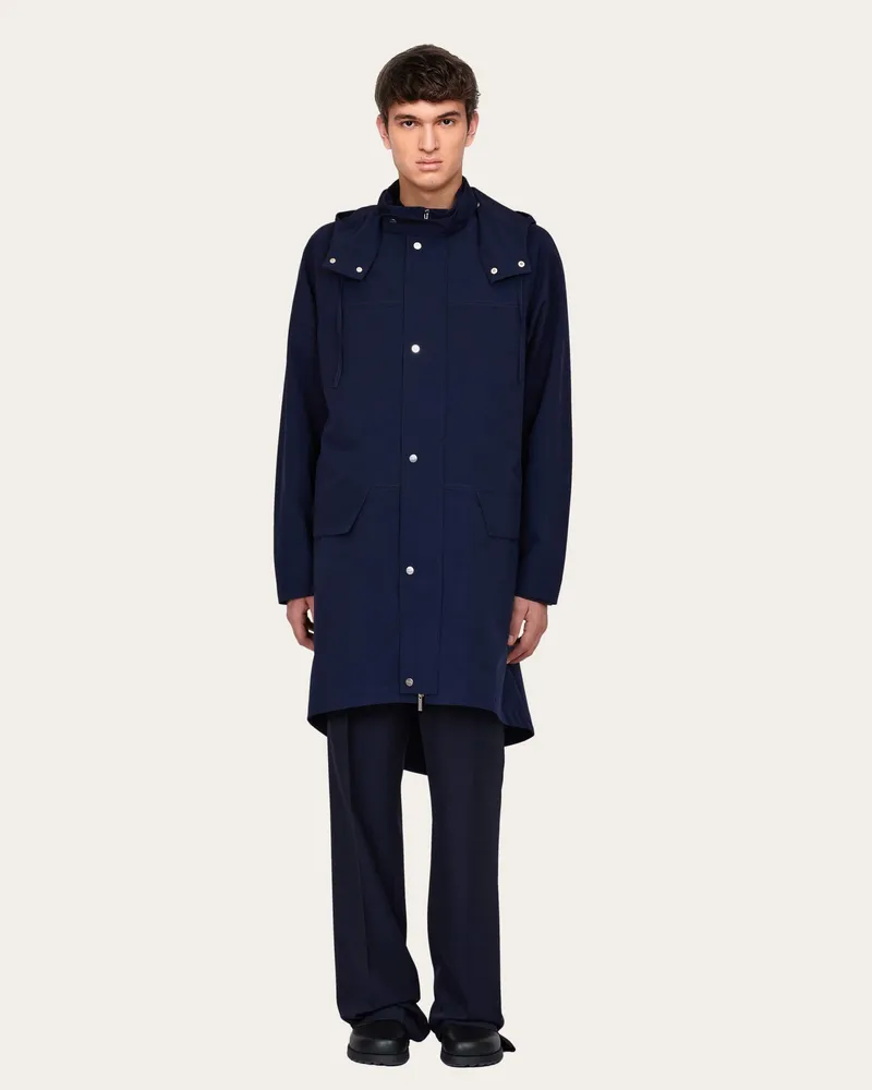 Ferragamo Langer Parka Blau