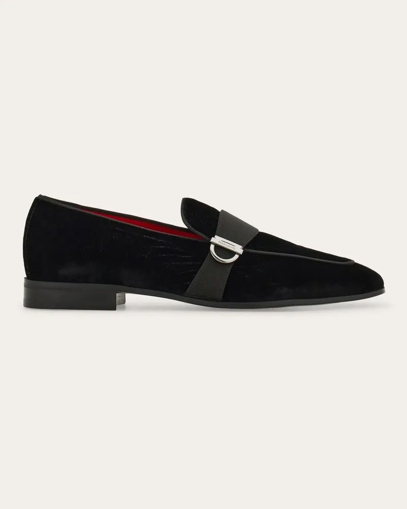 Ferragamo Herren Loafer mit Gancini-Ornament Schwarz Größe Schwarz