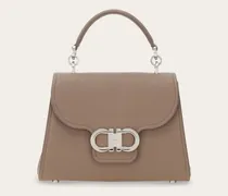 Damen Doppel-Gancini Henkeltasche (S) Beige