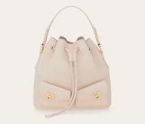 Damen Mini Hug Beuteltasche mit Multipocket-Konstruktion Rosa