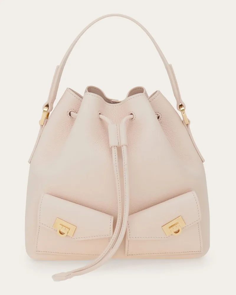 Ferragamo Damen Mini Hug Beuteltasche mit Multipocket-Konstruktion Rosa Rosa