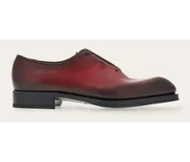 Herren Tramezza Oxford-Schuh mit verdeckter Schnürung Rot Größe 5